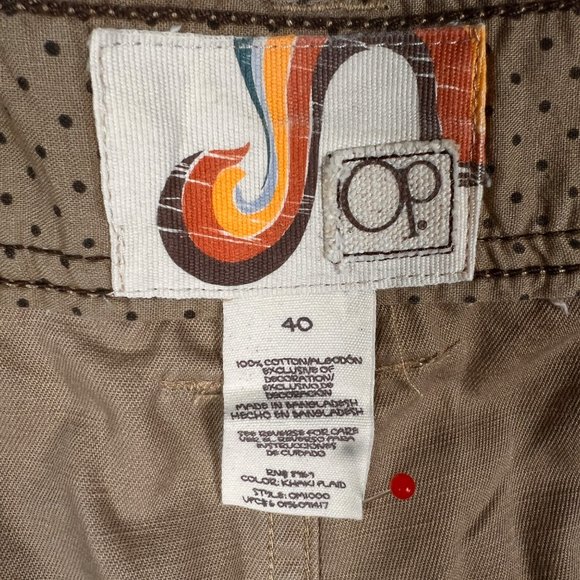 NWT Ocean Pacific(Op) Shorts Men's Cargo/Utility Shorts Cotton Plaid Brown 40 - Picture 2 of 14